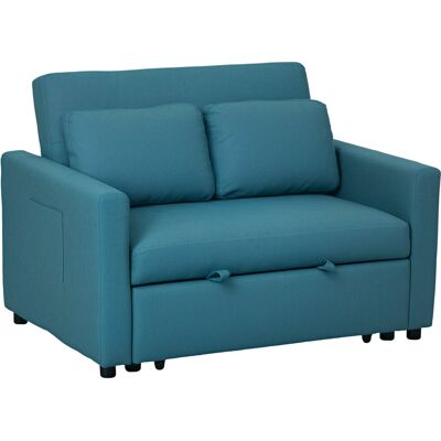 17 Stories Nencho Square Arm 2 Seater Sofa Bed Blue 86cm H X 120cm W X 84cm D 17 Stories Nencho Square Arm 2 Seater Sofa Bed Blue 86cm H X 120cm W X 84cm D