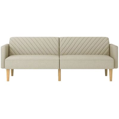 Norden Home Horka Sofa Bed Beige Velvet 80cm H X 200cm W X 55.5cm D Norden Home Horka Sofa Bed Beige Velvet 80cm H X 200cm W X 55.5cm D