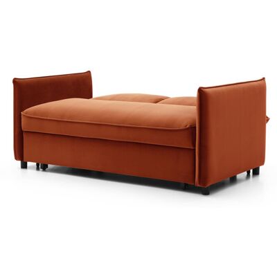 Latitude Run Betty 2 Seater Velvet Sofa Bed Orange 90cm H X 156cm W X 89.5cm D Latitude Run Betty 2 Seater Velvet Sofa Bed Orange 90cm H X 156cm W X 89.5cm D