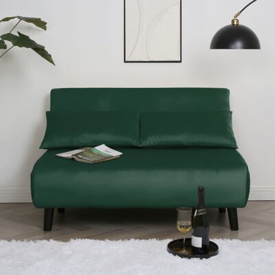 Fairmont Park Double Sofa Bed - Fold Out Bed Chair Velvet/Green 80cm H X 121cm W X 90cm D Fairmont Park Double Sofa Bed - Fold Out Bed Chair Velvet/Green 80cm H X 121cm W X 90cm D