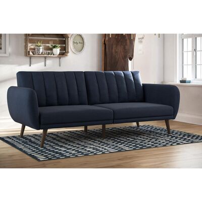 Mercury Gaugain 3 Seater Clic Clac Sofa Bed Dark Blue 80cm H X 207cm W X 88cm D Mercury Gaugain 3 Seater Clic Clac Sofa Bed Dark Blue 80cm H X 207cm W X 88cm D