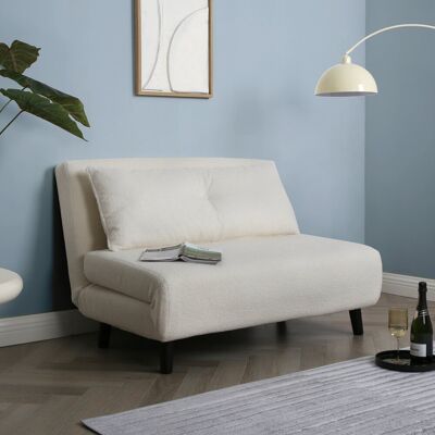 Fairmont Park Double Sofa Bed - Fold Out Bed Chair Cream/Boucle 80cm H X 121cm W X 90cm D Fairmont Park Double Sofa Bed - Fold Out Bed Chair Cream/Boucle 80cm H X 121cm W X 90cm D