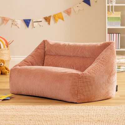 Isabelle & Max icon Kids Cecilia Corduroy Sofa Bean Bag, Dawn Pink Pink Isabelle & Max icon Kids Cecilia Corduroy Sofa Bean Bag, Dawn Pink Pink
