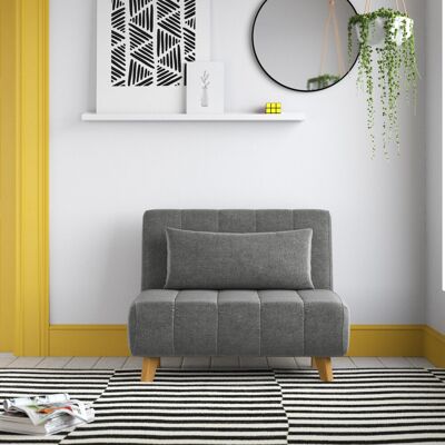 Zipcode Design Masalla 2 Seater Clic Clac Sofa Bed Grey 82cm H X 103cm W Zipcode Design Masalla 2 Seater Clic Clac Sofa Bed Grey 82cm H X 103cm W