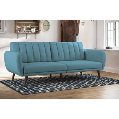 Mercury Gaugain 3 Seater Clic Clac Sofa Bed Light Blue 80cm H X 207cm W X 88cm D Mercury Gaugain 3 Seater Clic Clac Sofa Bed Light Blue 80cm H X 207cm W X 88cm D