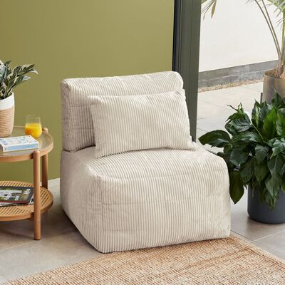 Isabelle & Max icon Noa Modular Bean Bag High Back Chair, Jumbo Cord, Stone Cream Isabelle & Max icon Noa Modular Bean Bag High Back Chair, Jumbo Cord, Stone Cream