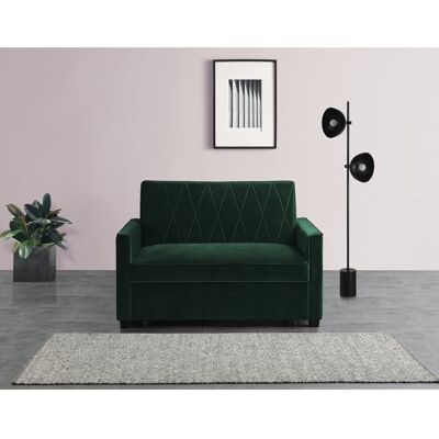Etta Avenue Matt 2 Seater Velvet Sofa Bed Hunter Green 88cm H X 130cm W X 86cm D Etta Avenue Matt 2 Seater Velvet Sofa Bed Hunter Green 88cm H X 130cm W X 86cm D