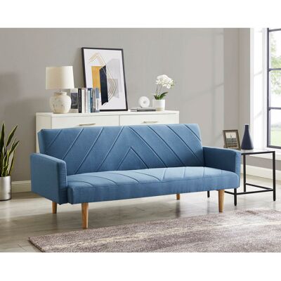 17 Stories 185Cm Square Arm Sofa Bed Blue 76.99cm H X 184.99cm W X 84.99cm D 17 Stories 185Cm Square Arm Sofa Bed Blue 76.99cm H X 184.99cm W X 84.99cm D