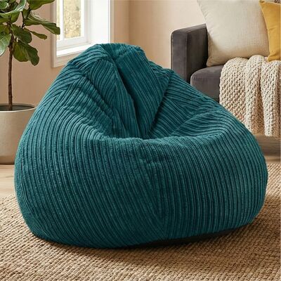 Isabelle & Max rucomfy Beanbags Large Corduroy Slouchbag - Plush Bean Bag Chair for Adults, Teens and Kids - Home Furniture Seating for Living Room or Bedroom - Mach Teal Small Isabelle & Max rucomfy Beanbags Large Corduroy Slouchbag - Plush Bean Bag Chair for Adults, Teens and Kids - Home Furniture Seating for Living Room or Bedroom - Mach Teal Small