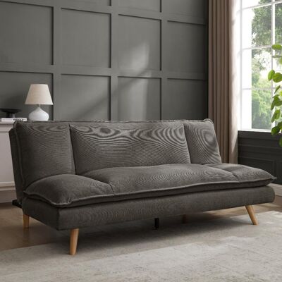 George Oliver Harper Dark Grey Linen Fabric Pillow Topper Sofa Bed Grey 84cm H X 190cm W X 105cm D George Oliver Harper Dark Grey Linen Fabric Pillow Topper Sofa Bed Grey 84cm H X 190cm W X 105cm D