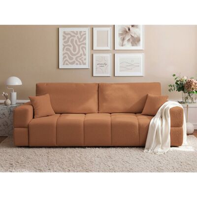 17 Stories BUENO sofa bed with storage Orange 85cm H X 245cm W X 93cm D 17 Stories BUENO sofa bed with storage Orange 85cm H X 245cm W X 93cm D