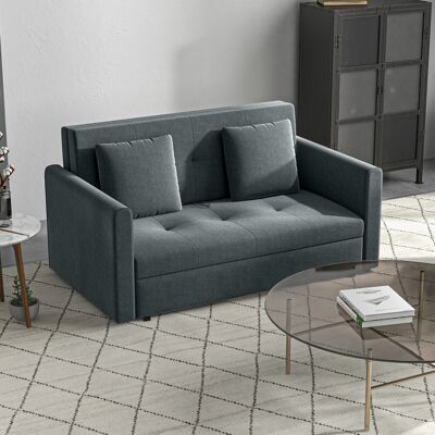 17 Stories Mikiyas 2 Seater Polyester Sofa Bed Dark Gray Cotton Blend 78cm H X 152cm W X 101cm D 17 Stories Mikiyas 2 Seater Polyester Sofa Bed Dark Gray Cotton Blend 78cm H X 152cm W X 101cm D