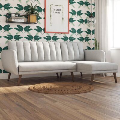 George Oliver Halmstad 3 Seater Upholstered Sofa Bed Light Grey Linen Blend 80cm H X 223.5cm W George Oliver Halmstad 3 Seater Upholstered Sofa Bed Light Grey Linen Blend 80cm H X 223.5cm W