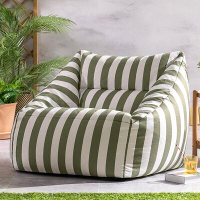 Latitude Vive icon Natalia Striped Woven Armchair Bean Bag, Olive Green Green Latitude Vive icon Natalia Striped Woven Armchair Bean Bag, Olive Green Green
