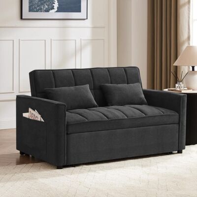 17 Stories Harriet Pull Out Sofa Bed Dark Grey 76cm H X 133cm W X 87cm D 17 Stories Harriet Pull Out Sofa Bed Dark Grey 76cm H X 133cm W X 87cm D