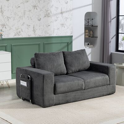 Fairmont Park 176cm Convertible Sofa Bed 2 Seater Loveseat Sofa No Assembly Required Grey 87cm H X 176cm W X 99cm D Fairmont Park 176cm Convertible Sofa Bed 2 Seater Loveseat Sofa No Assembly Required Grey 87cm H X 176cm W X 99cm D