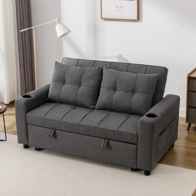 Brayden Studio Aryel 2-Seater Sofa Bed Grey 91cm H X 157.5cm W X 87cm D Brayden Studio Aryel 2-Seater Sofa Bed Grey 91cm H X 157.5cm W X 87cm D