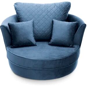 Abakus Direct Chicago Swivel Armchair blue 90.0 H x 118.0 W x 110.0 D cm