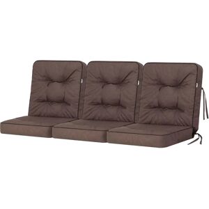 Brayden Studio 2 Swing Cushion VENUS 2x60cm - dark brown eco flax 10.0 H x 60.0 W x 50.0 D cm