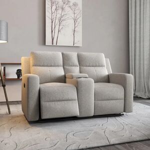 17 Stories Maslynn 2 Seater Fabric Reclining Sofa with Drinks Console gray 101.0 H x 186.0 W x 93.0 D cm