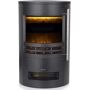 Warmlite Electric Curved Stove Fire Warmlite  - Black - Size: 64cm H X 40cm W X 41cm D