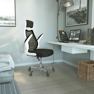 Zipcode Design Neapolis Ergonomic Mesh Desk Chair white/black 127.5 H x 64.0 W x 64.0 D cm