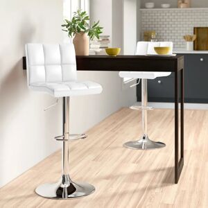 Zipcode Design Height -adjustable Kristopher bar stool white 41.0 W x 43.0 D cm