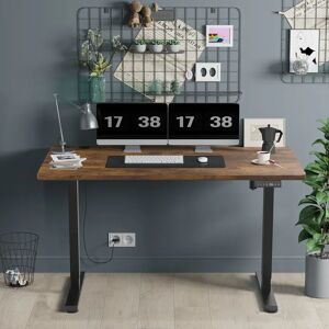 Zipcode Design Dionysius 140CM x 70CM Electric Height Adjustable Standing Desk brown/gray 140.0 W x 70.0 D cm