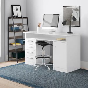 Zipcode Design Canonero Computer Desk brown/white 76.5 H x 126.0 W x 55.0 D cm