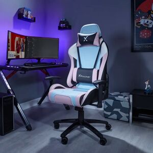 X Rocker Agility Esports Gaming Chair pink/blue 52.0 H x 68.0 W x 53.5 D cm
