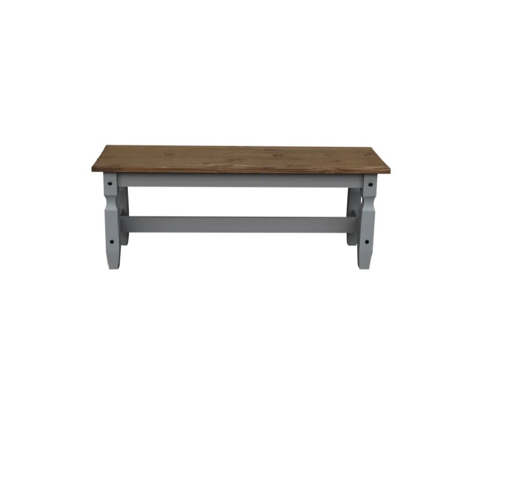 Mercers Furniture Bench gray/black/brown 45.0 H x 120.0 W x 38.0 D cm