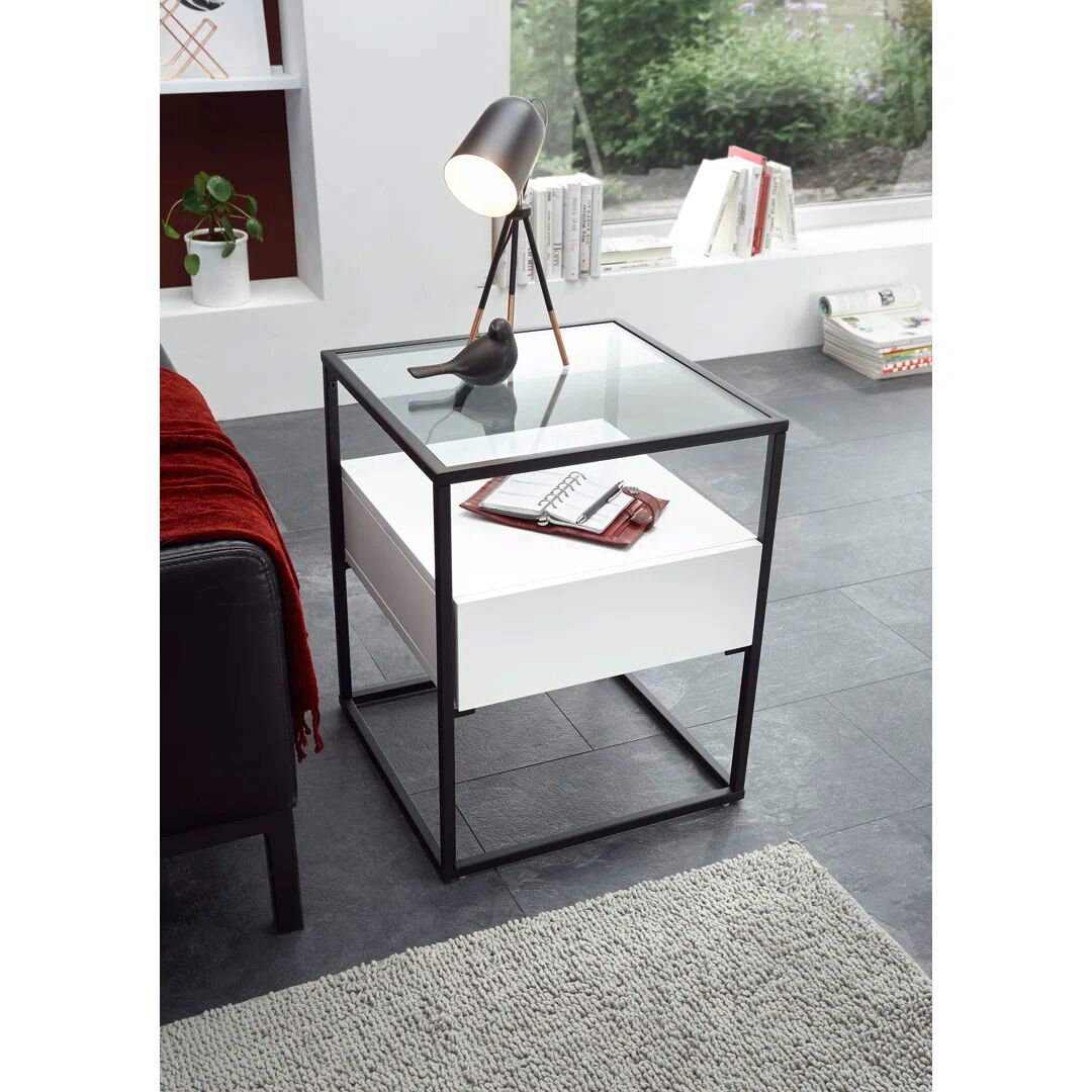 MCA Furniture Side Table white 54.0 H x 43.0 W x 43.0 D cm