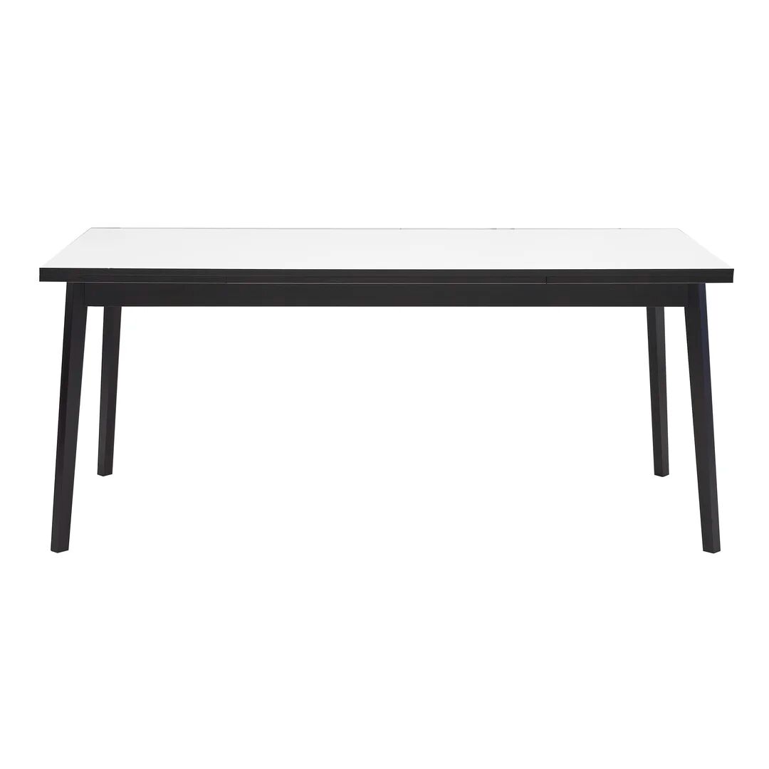 Hammel Furniture Single Extendable Solid Dining Table white/black 76.0 H x 180.0 W x 90.0 D cm