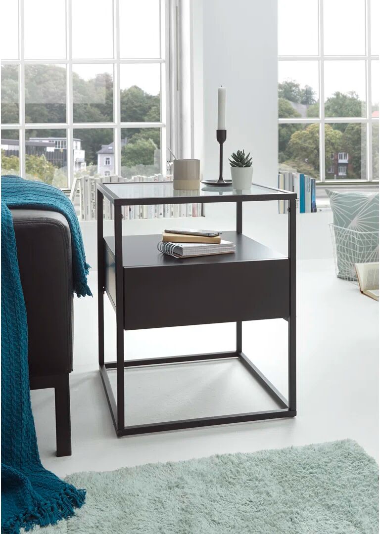 MCA Furniture Side Table black 54.0 H x 43.0 W x 43.0 D cm