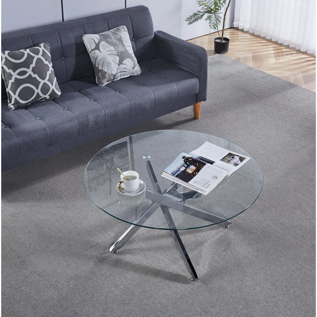Hallowood Furniture Cullompton Coffee Table gray 43.0 H x 90.0 W x 90.0 D cm