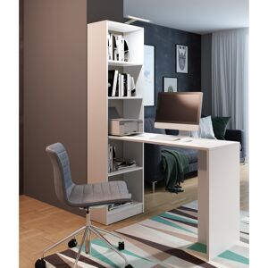 Latitude Run Meyersdale 125cm W Rectangle Writing Desk White 183cm H X 125cm W X 50cm D