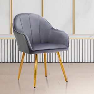 Etta Avenue Isaiah Upholstered Dining Chair Grey 81.28cm H X 59.94cm W X 60.96cm D