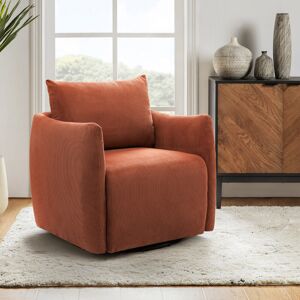Fairmont Park Jerry 73.66Cm Wide Swiel Barrel Chair Rust 80cm H X 73.66cm W X 76.2cm D