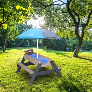 AXI Kids 2 Piece Solid Wood Rectangular Picnic Bench and Chair Set brown 56.0 H x 90.0 W cm