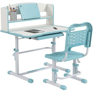 Isabelle & Max Kids Study Desk and Chair Set Blue 104cm H X 80cm L X 54.5cm D
