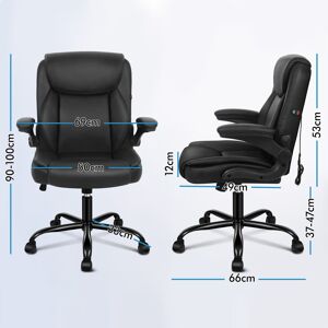 17 Stories Adjustable Faux Leather Swiveling PC & Racing Game Chair Black 100cm H X 69cm W X 49cm D