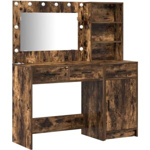 George Oliver Set Of 2 Engineered Wood Dressing Table Smoked Oak 135cm H X 78.5cm W X 41cm D
