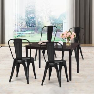 Wayfair Samples Caernarfon Dining Chair black 85.0 H x 52.0 W x 44.0 D cm