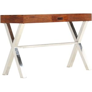 Union Rustic Fults Desk Solid Acacia Wood Honey Finish 110x50x76 cm Brown 76cm H X 110cm W X 50cm D