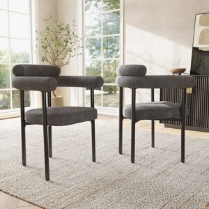 Ebern Designs 46.5cm H Upholstered Back Armchair Grey 85cm H X 70cm W X 50cm D