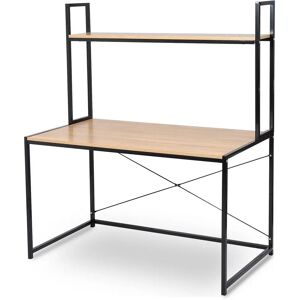 Happy Larry Desk Computer Office Furniture PC Table Office Table Work Table Wood And Steel Approx brown/gray 140.0 H x 120.0 W x 60.0 D cm