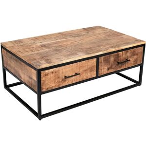 Borough Wharf Sylvia Coffee Table with Storage black/brown 40.0 H x 100.0 W x 60.0 D cm