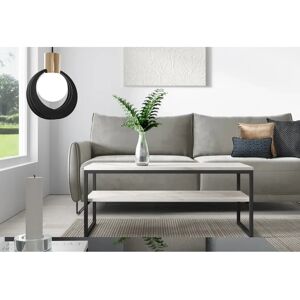 Ebern Designs Leacy Sled Coffee Table with Storage black/brown/gray/white 40.0 H x 100.0 W x 40.0 D cm