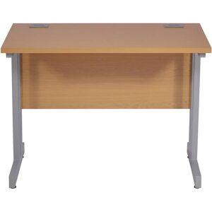 Ebern Designs Ateeqa Desk brown/gray 73.0 H x 100.0 W x 60.0 D cm