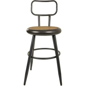 Borough Wharf Manteca 100cm Bar Stool black/brown 92.0 H x 42.0 W x 54.0 D cm